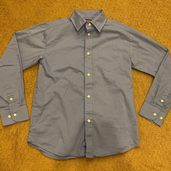 Chaps Stretch Boys Blue Button Down Shirt - Picture 1 of 8
